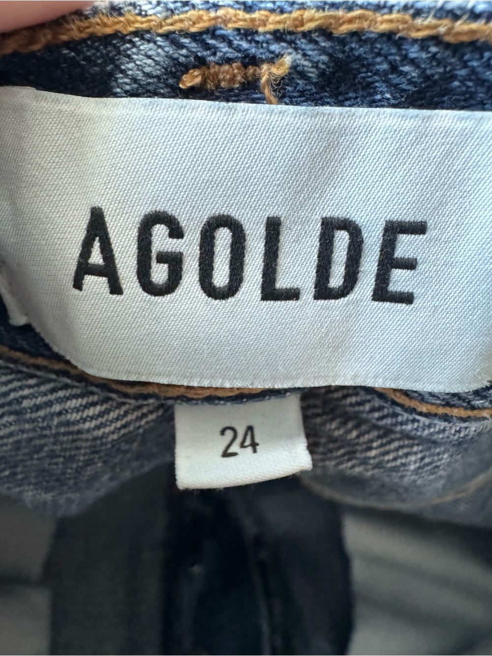 Agolde Riley High Rise Straight Leg Button Fly Jeans Women's Size 24 - Picture 3 of 13